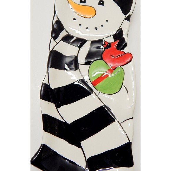 Fitz & Floyd Frosty's Frolic Elongated 15” Platter Tray Snowman 2010 Holiday - Picture 4 of 12